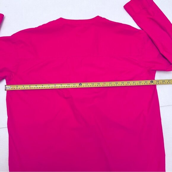 Aritzia Wilfred  Free   * Button-Up Shirt  100% Cotton Hot Pink  Oversized S - Picture 7 of 16